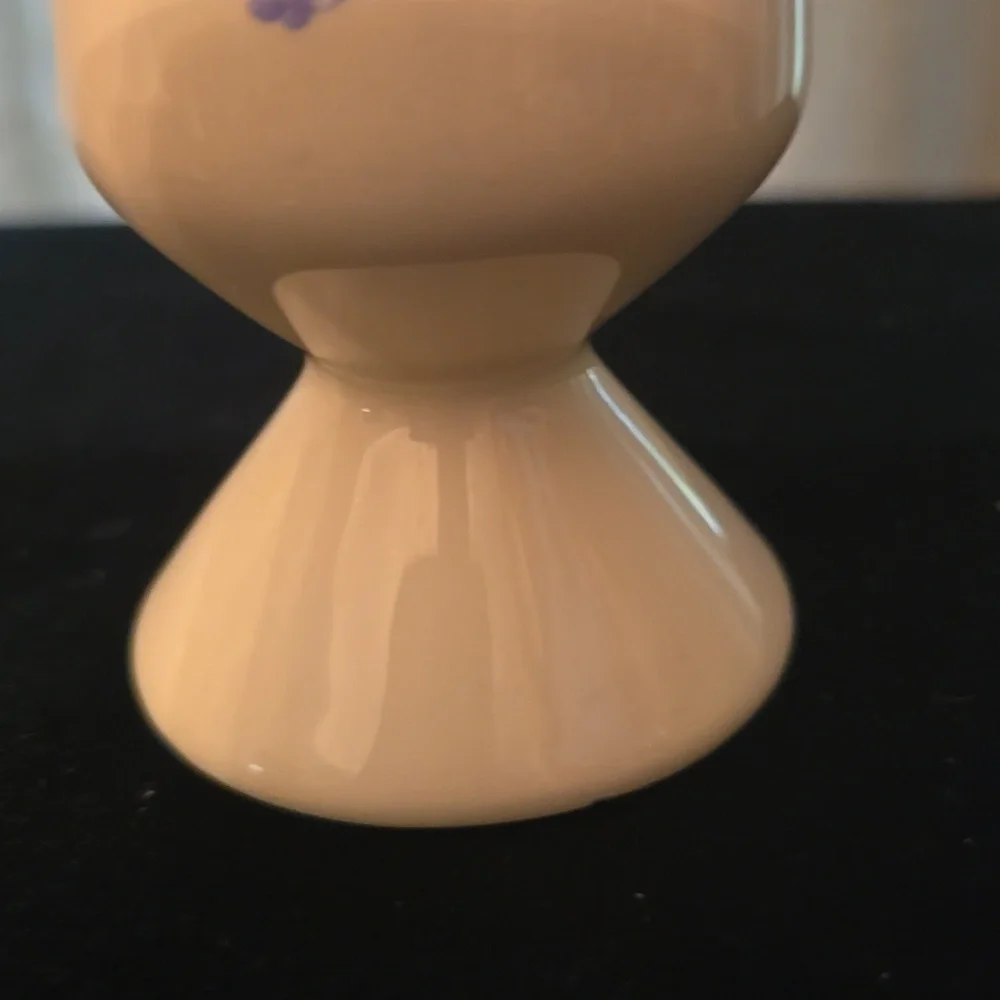 Thin vase blue rose on front Vintage Mid 1980s‎ 6 Inches Tall